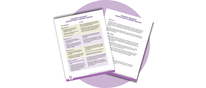 The Ready For Rigor Instructional Planning Template